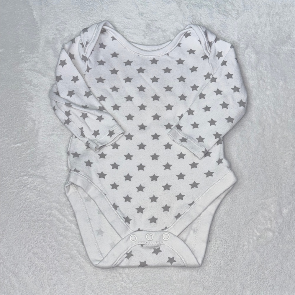 (3 for $10) Primark Gray Star Patterned bodysuit One Piece